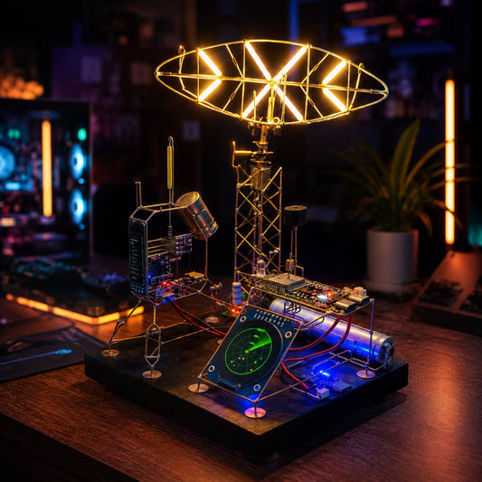 Handmade Cyberpunk Circuit Sculpture Lamp