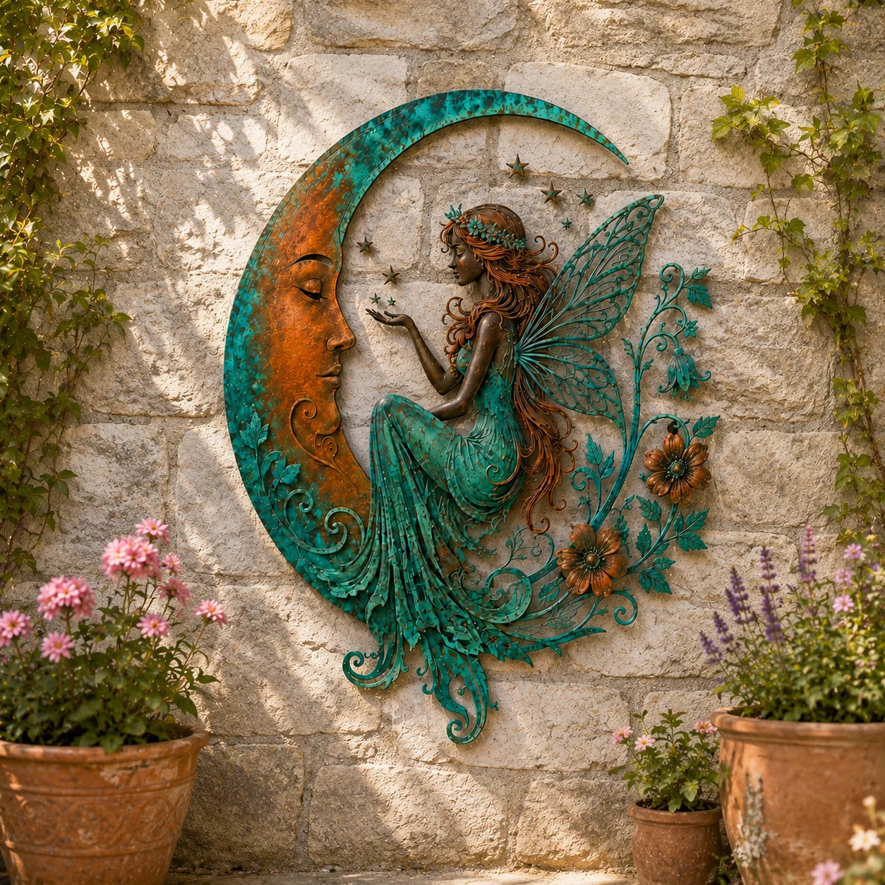 LunaBloom – Moon Fairy Wall Decor