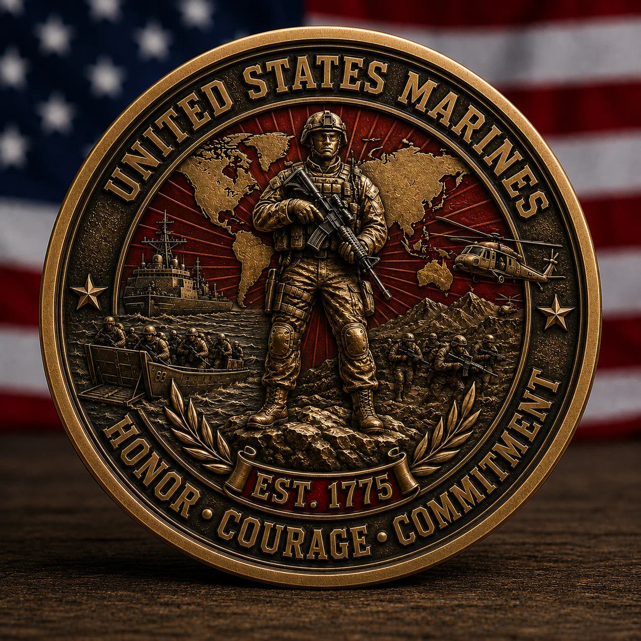 IronHonor – Marine Veteran Challenge Coin