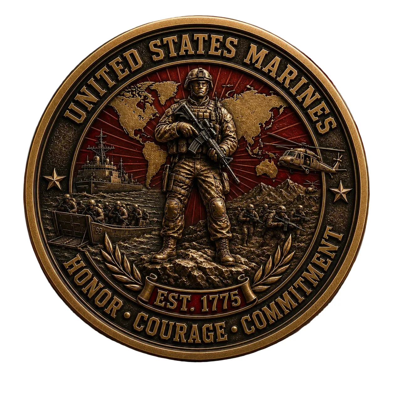 IronHonor – Marine Veteran Challenge Coin