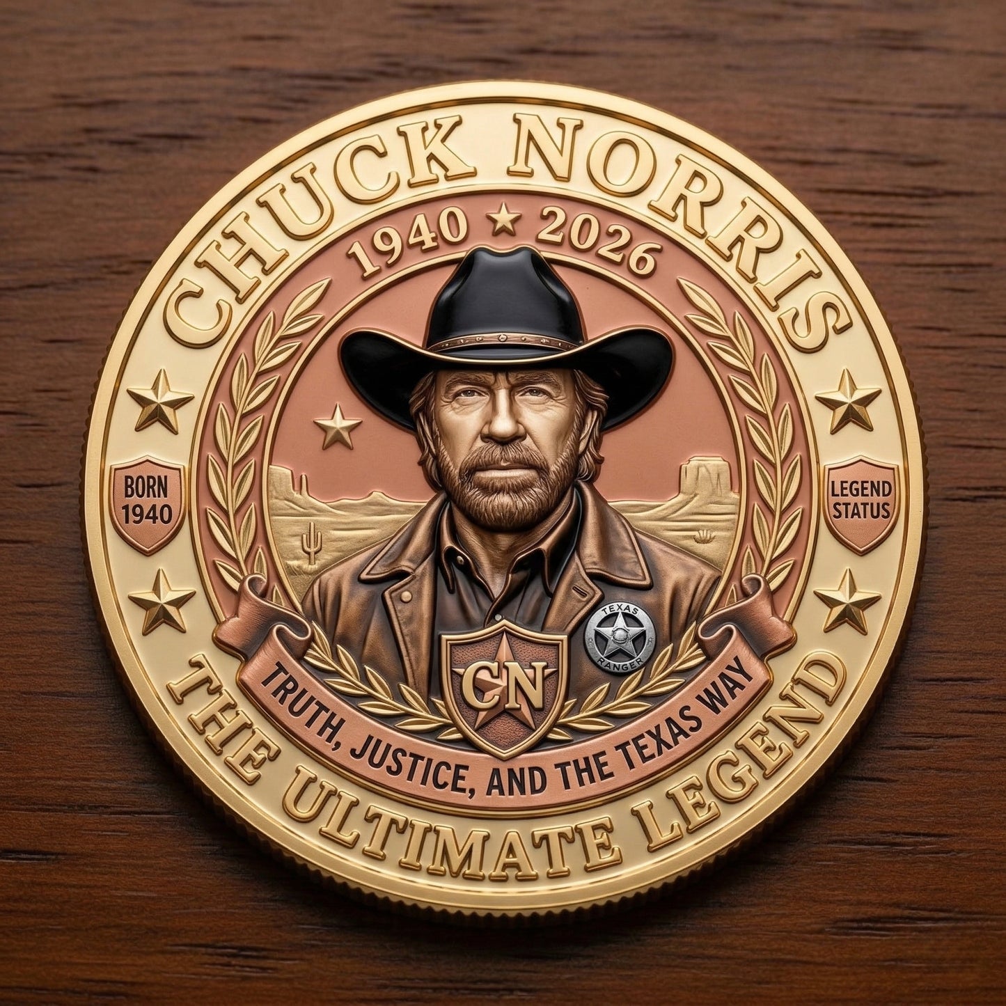 Chuck Norris Legends Memorial Coin