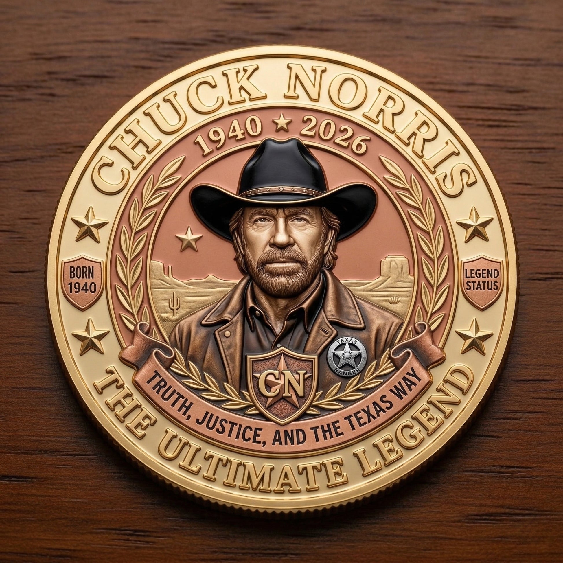 Chuck Norris Legends Memorial Coin