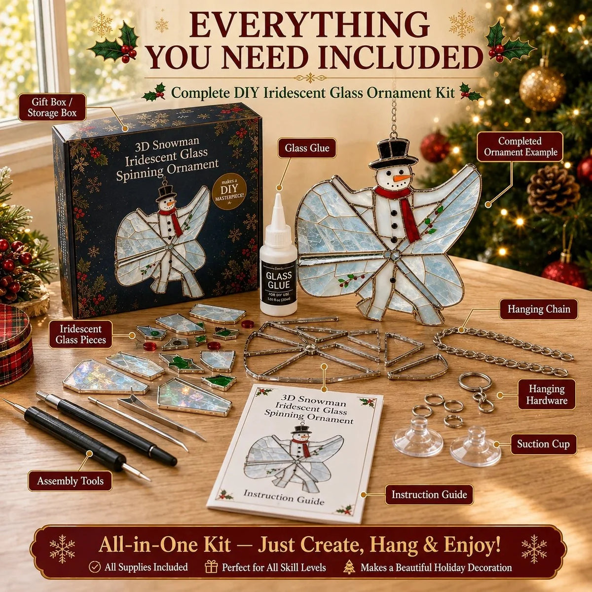 TwinkleCraft – Christmas Iridescent Suncatcher Kit