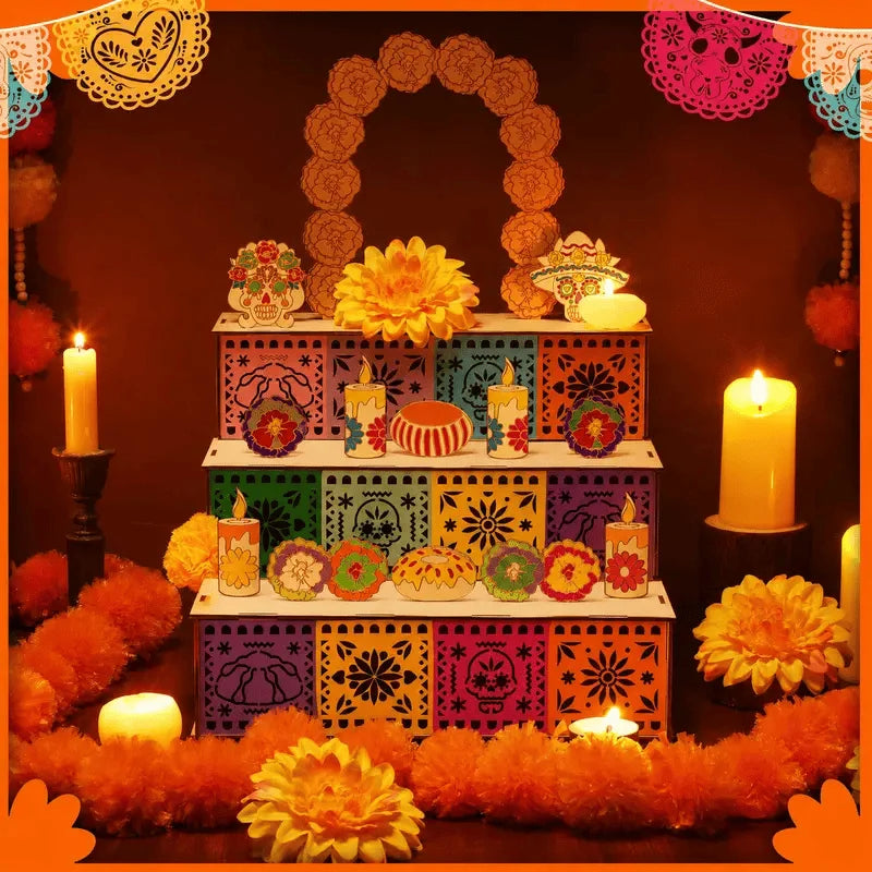 MemoraViva – 3-Tier Day of the Dead Remembrance Altar