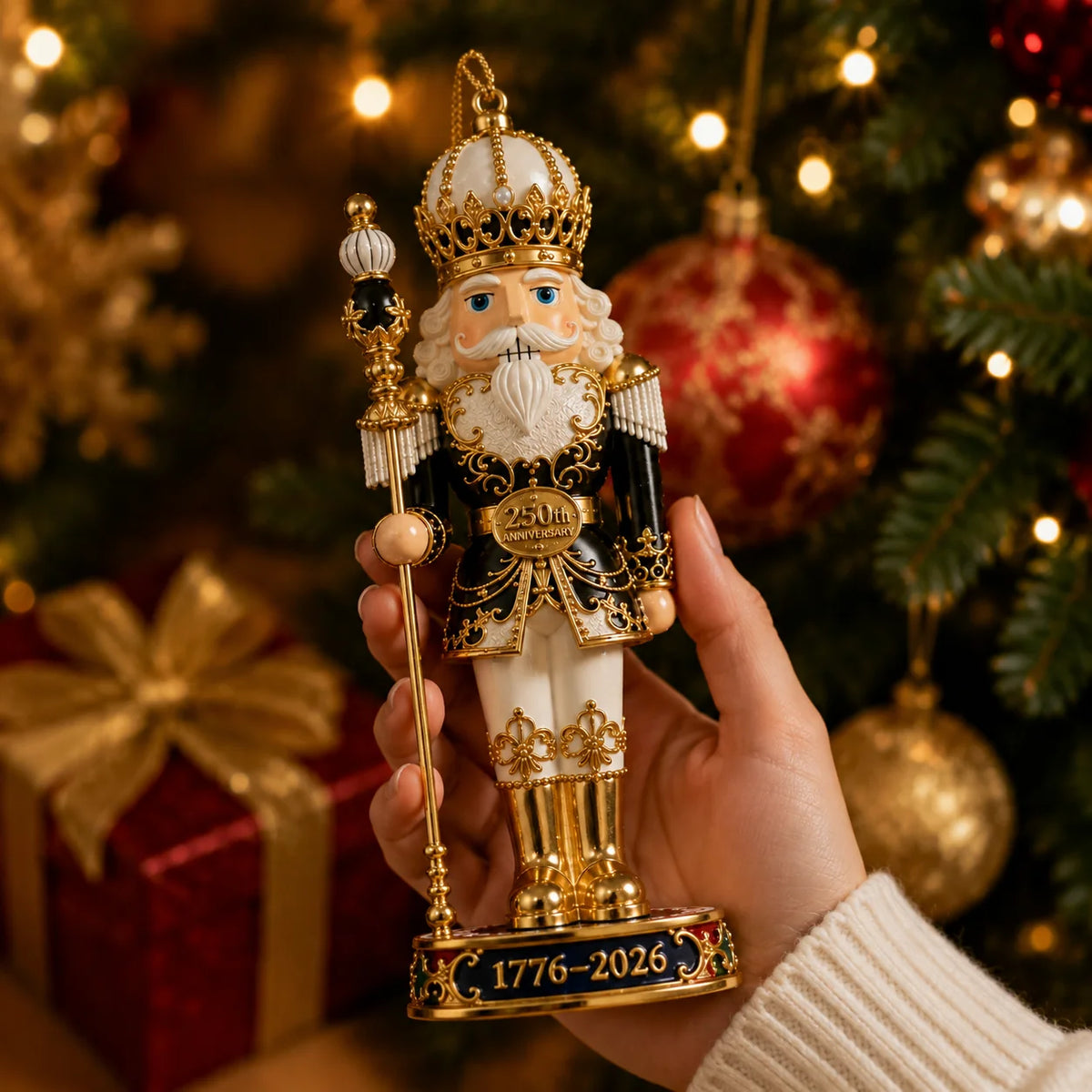 FreedomKing – 250th Anniversary Patriotic Christmas Ornament