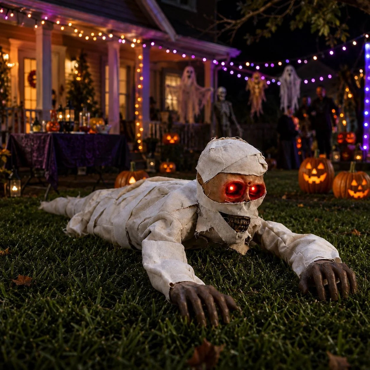 GravePulse – Glowing Red Eyes Crawling Horror Mummy