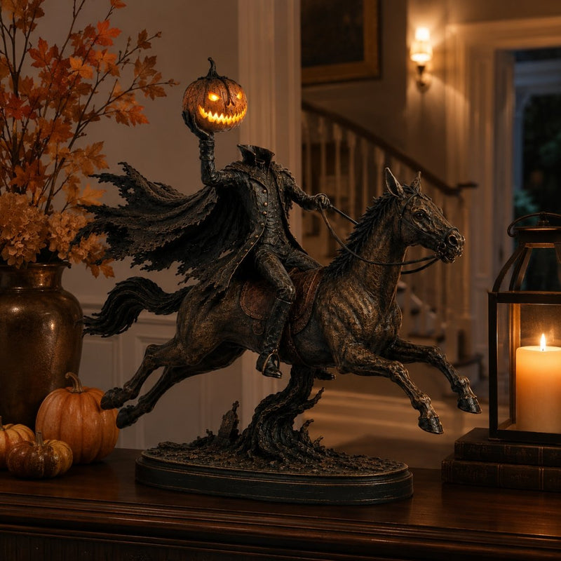 MidnightChase – Headless Horseman Halloween Statue