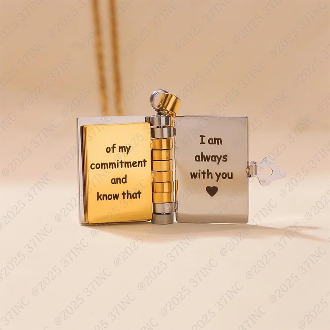 HeartWords - Openable Book Necklace