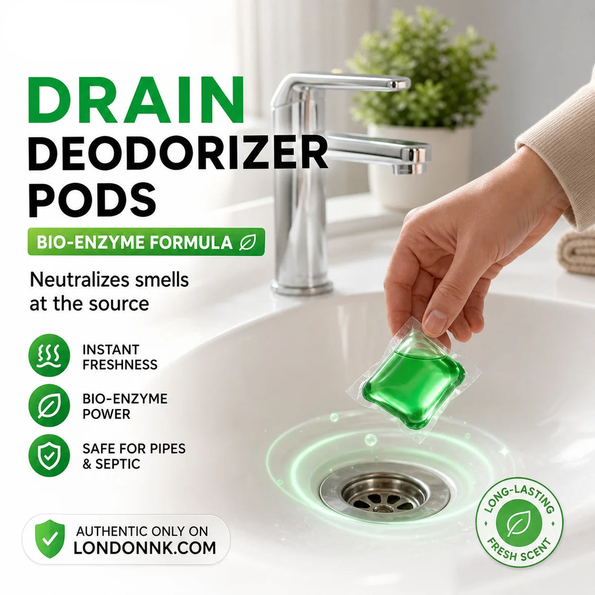 DrainFresh – Bio-Enzyme Drain Cleaning Pods