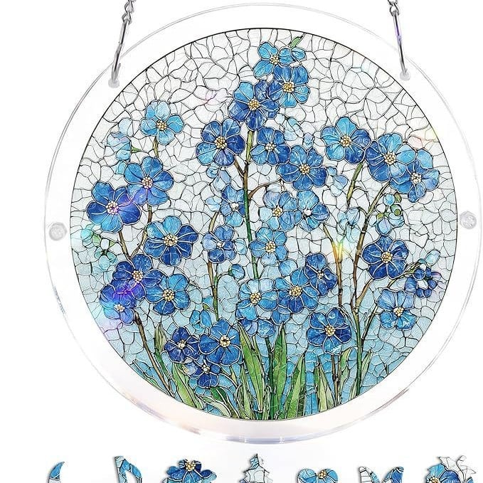 EmeraldFlame – Acrylic 80 Pcs Suncatcher Puzzle