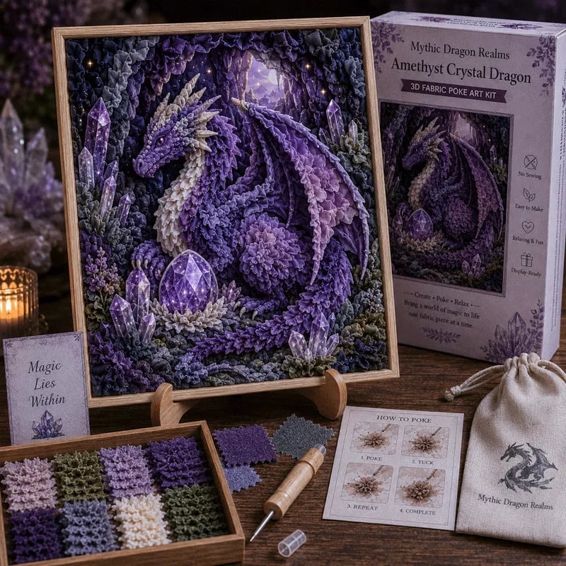 DragonRise – Fantasy Fabric Poke Art Kit