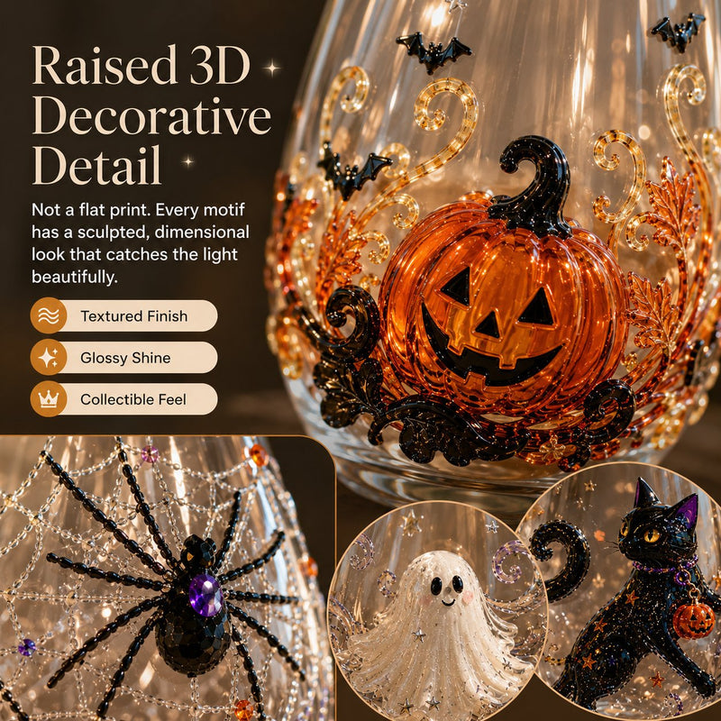 SpookySip – Artisan Halloween Drinking Glass
