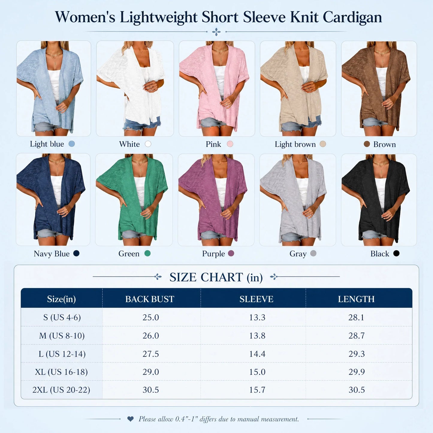 AirKnit – Lightweight Short Sleeve Cardigan