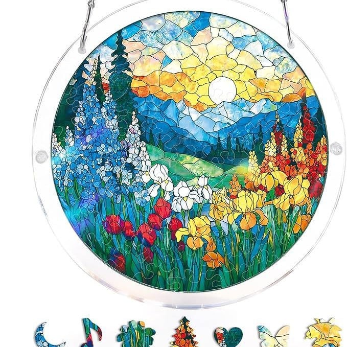 EmeraldFlame – Acrylic 80 Pcs Suncatcher Puzzle