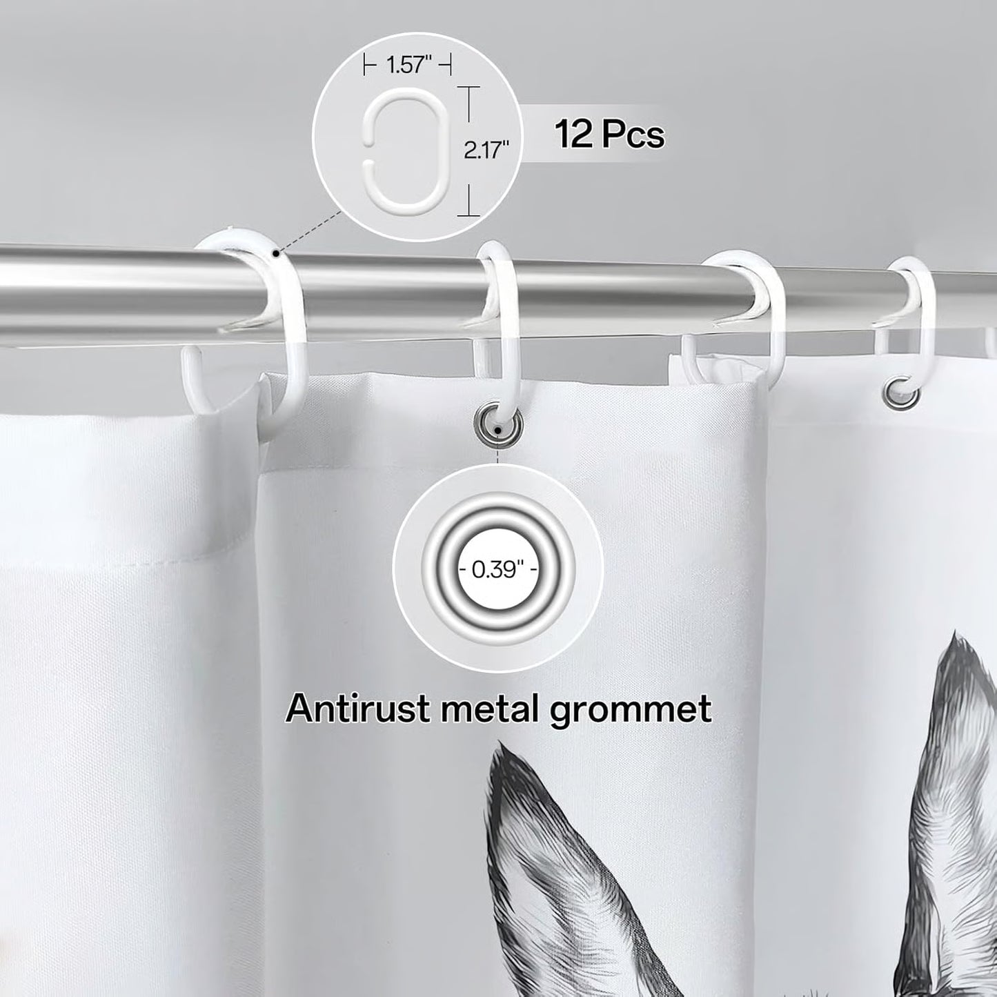 "Are You Pooping?" Donkey Shower Curtain