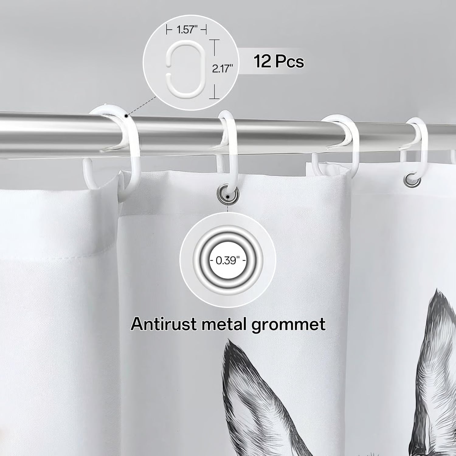 "Are You Pooping?" Donkey Shower Curtain