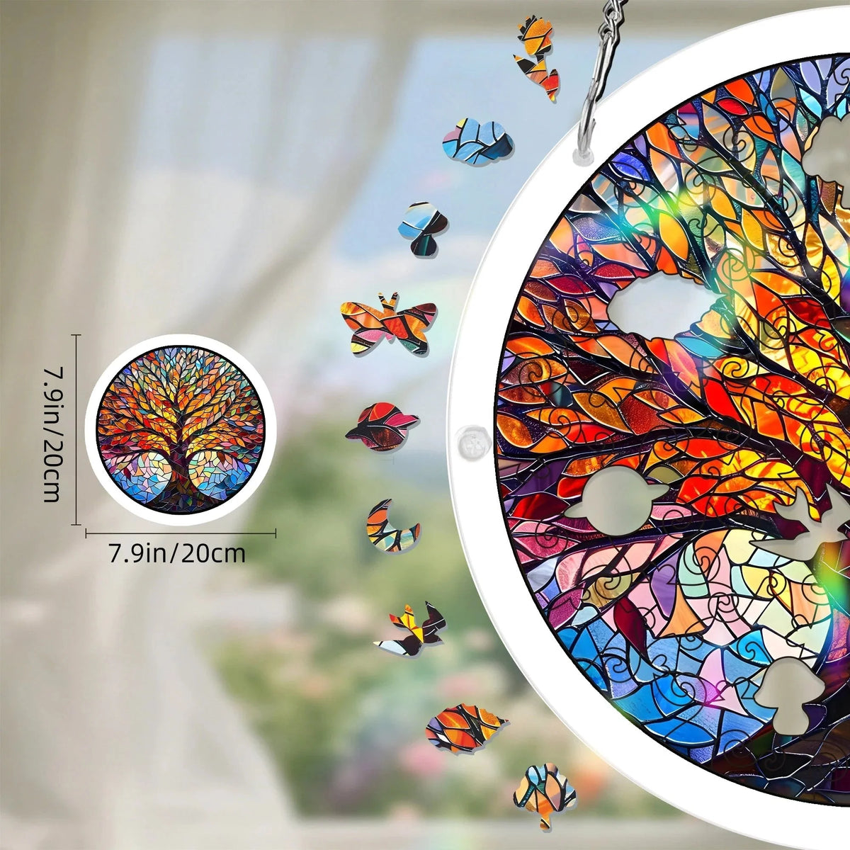 EmeraldFlame – Acrylic 80 Pcs Suncatcher Puzzle