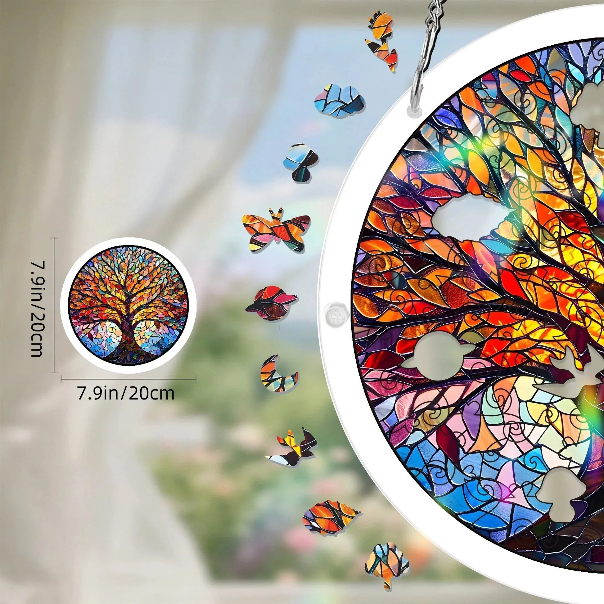 EmeraldFlame – Acrylic 80 Pcs Suncatcher Puzzle