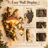 MystiGrove – Enchanted Mushroom Fairy Wall Light