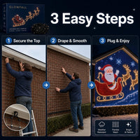 TwinkleHaven – Christmas LED House Net & Outdoor Curtain Lights