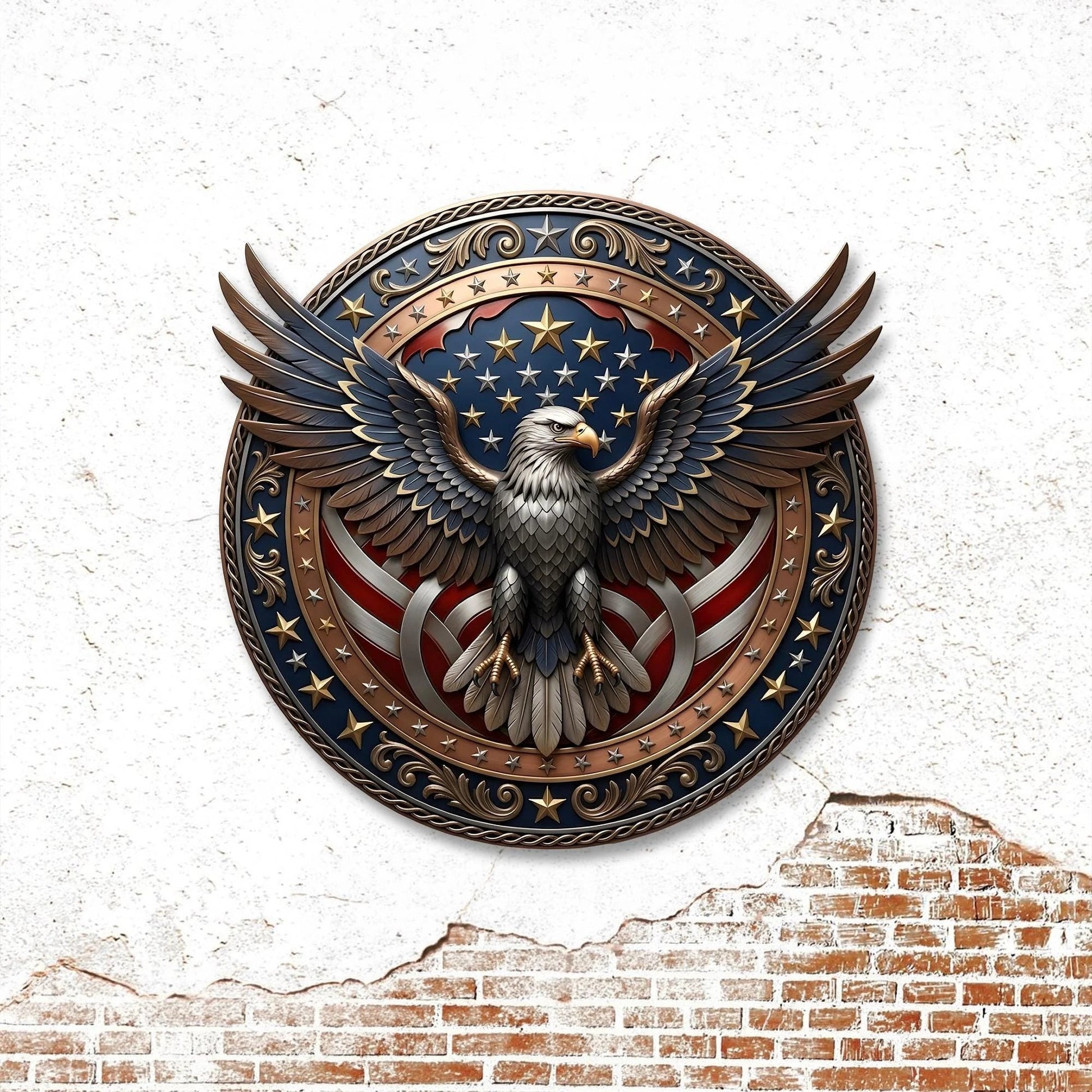 EagleValor - American Eagle Patriotic Metal Wreath