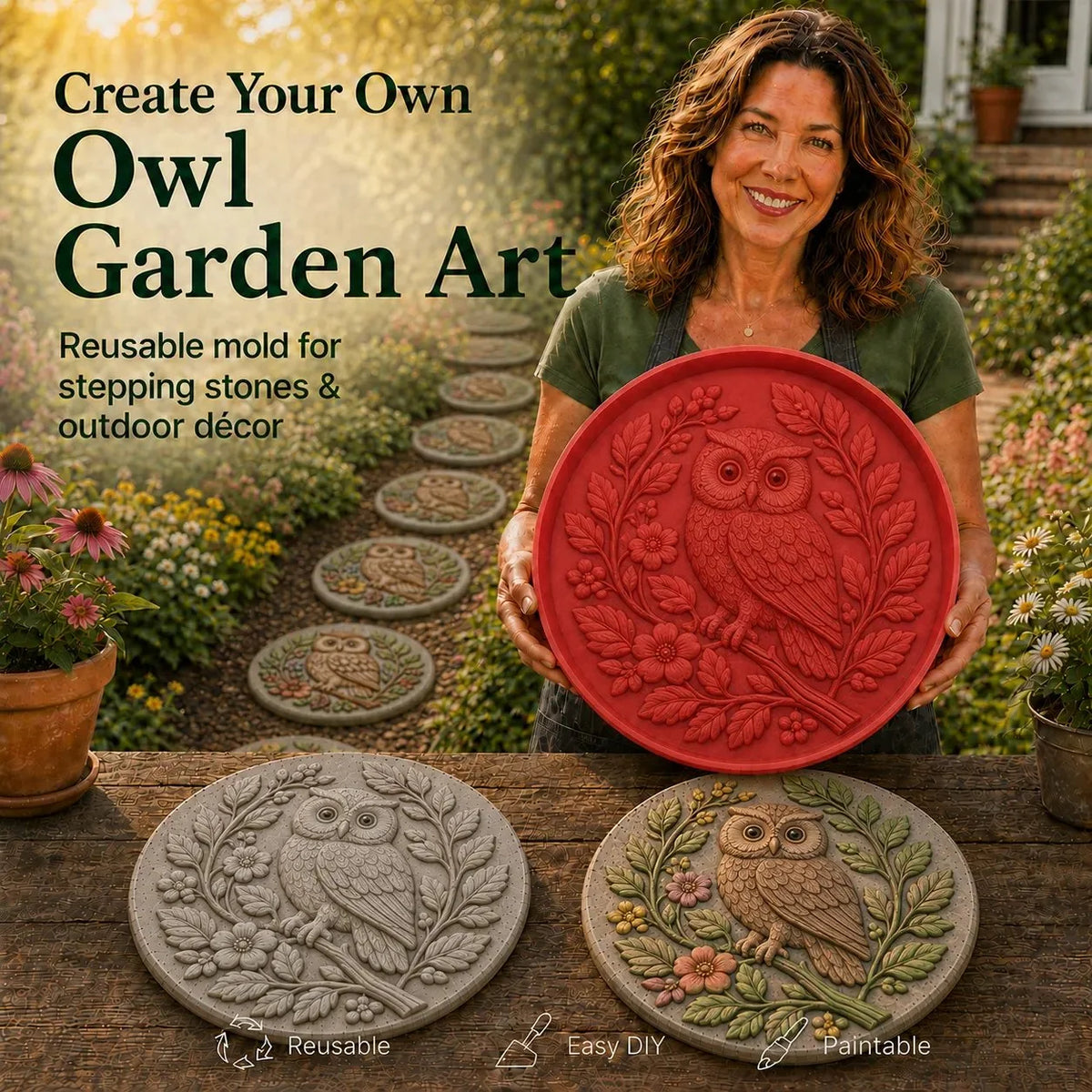 GardenMuse – Hummingbird DIY Stepping Stone Mold