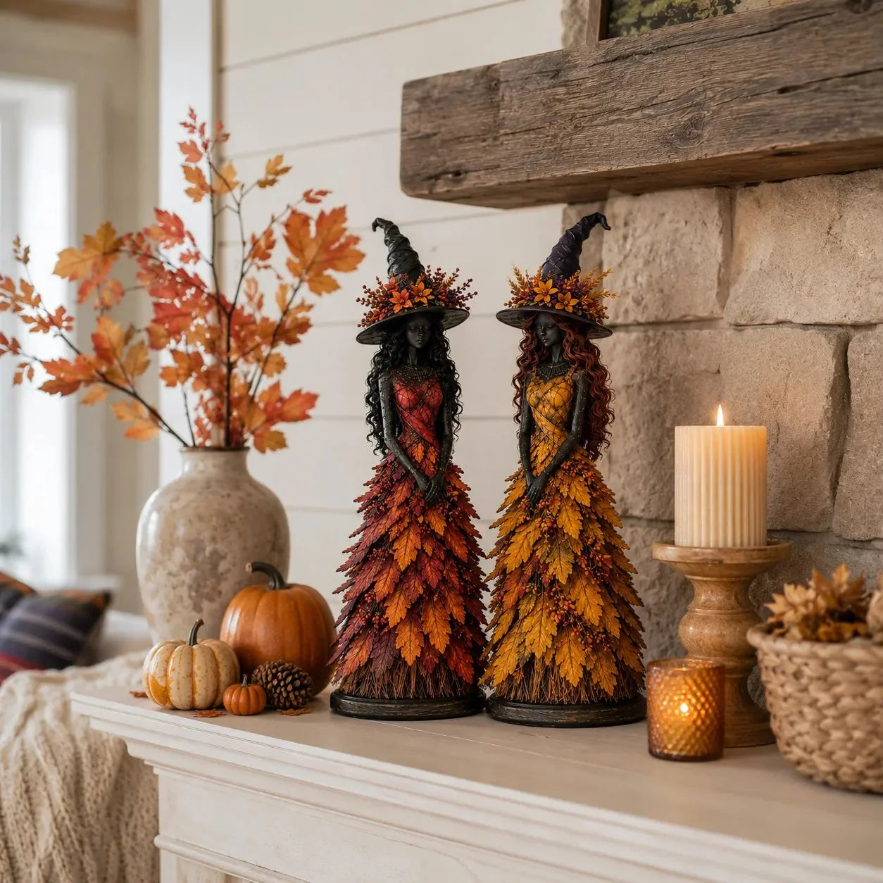 AutumnCharm – Enchanted Witch Figurine