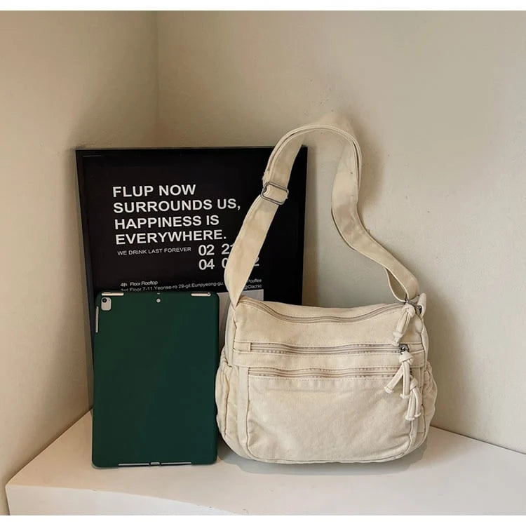 RusticCarry – Washed Canvas Shoulder Messenger Bag
