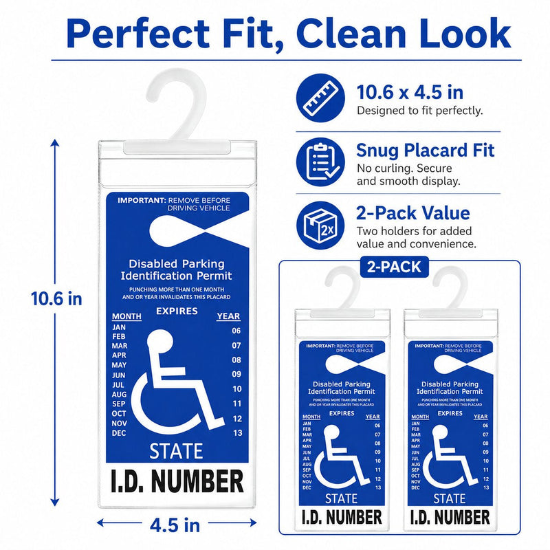 ParkEase – Handicap Parking Placard Holder 2-Pack