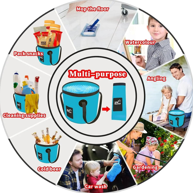 AquaFold – Portable Foldable Outdoor Water Bucket