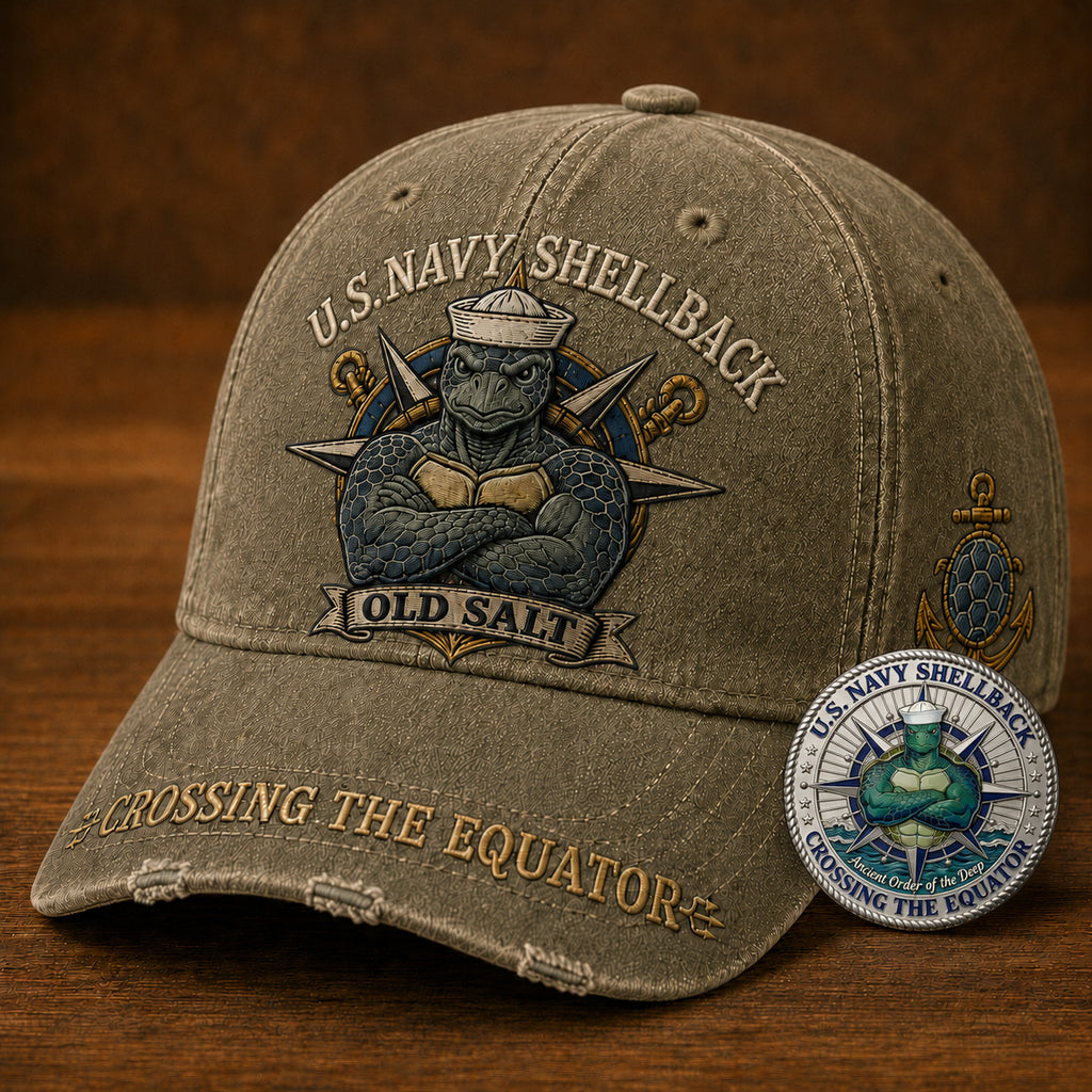 HonorLegacy – US Navy Shellback Heritage Cap & Coin Set