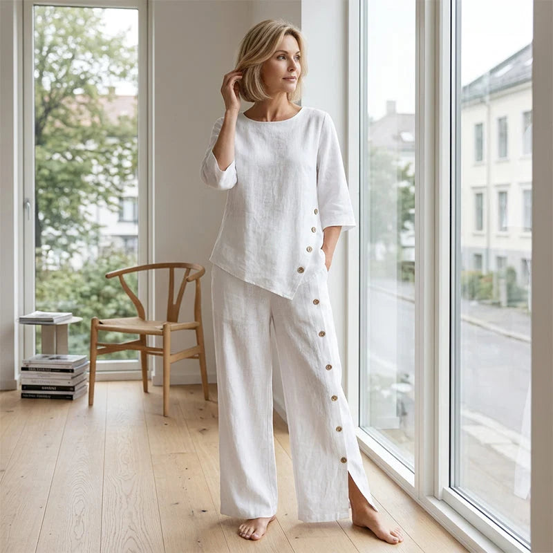 GraceFlow – Women’s Irregular Hem Matching Set