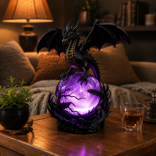 DragonGlow – Mystic Crystal Orb Lamp