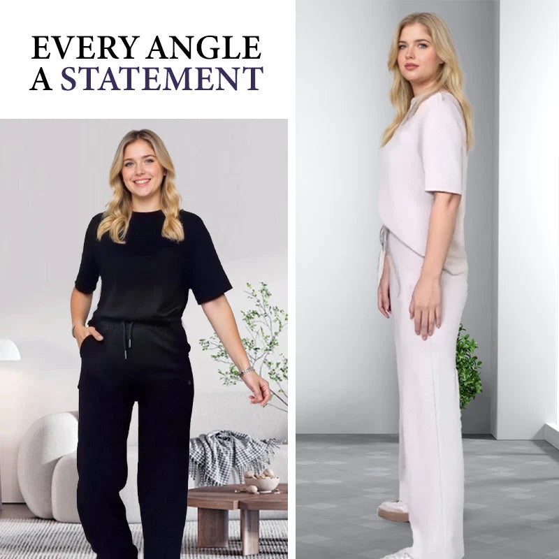 VeloraLuxe – Chic Cotton Jersey Lounge Set