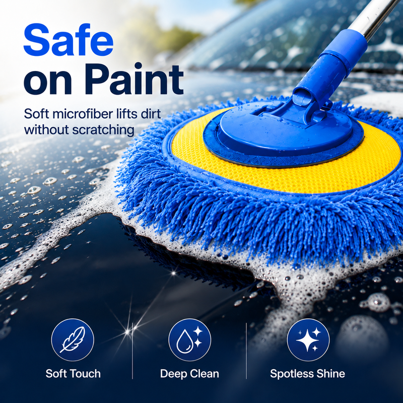 AutoSweep – Telescopic Vehicle Wash Mop