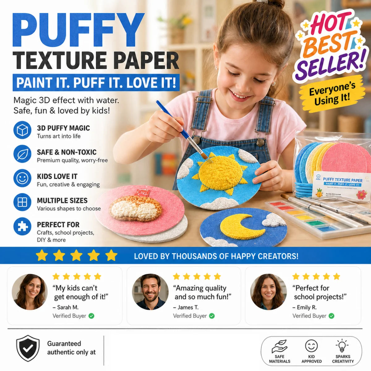 PuffiArt – 3D Foam Texture Painting Paper