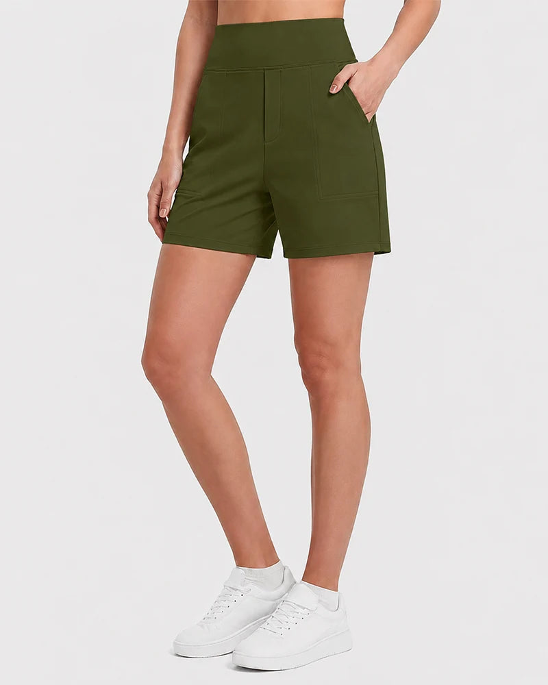 FlexEllea – High-Waisted Athletic Bermuda Shorts