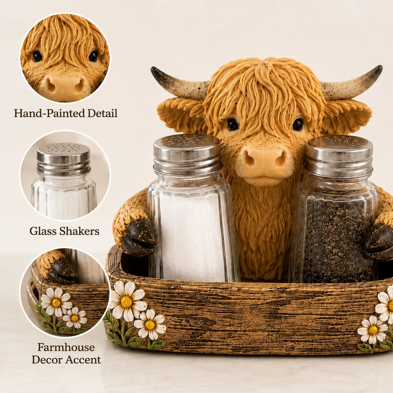 FarmCharm – Cute Highland Cow Décor