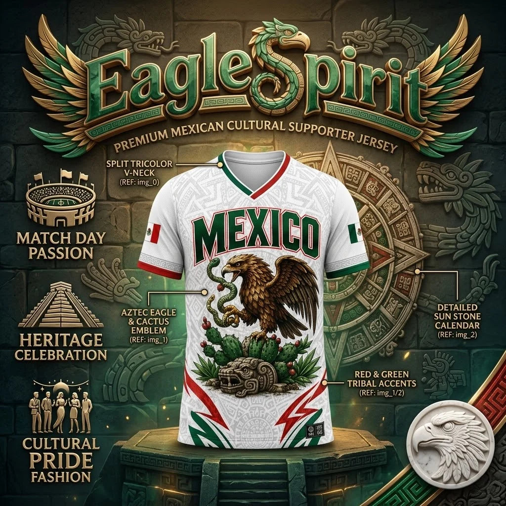 EagleSpirit – Premium Mexican Cultural Football Supporter Jersey
