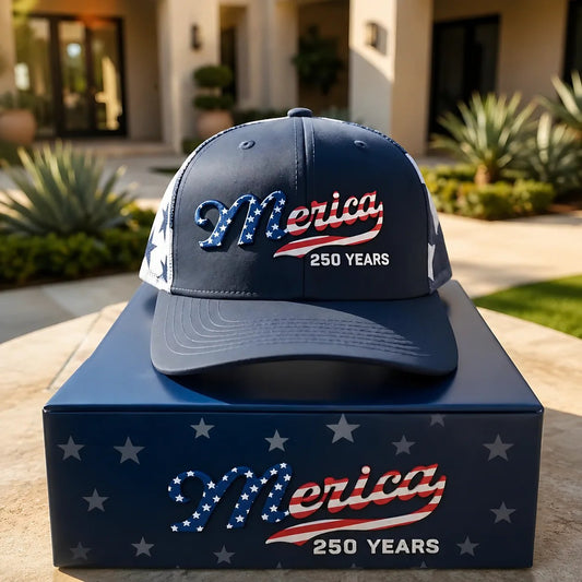 ⏳Limited Price Drop | 🇺🇸 ’Merica 250 Years Embroidered Mesh Back Trucker Hat
