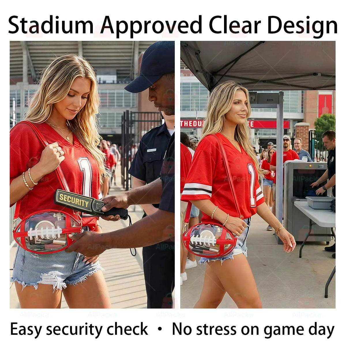 GridironCarry – Football-Inspired Clear Shoulder Bag