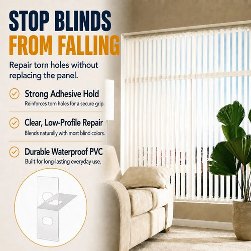 SlotSentry – Clear Vertical Blind Repair Tabs