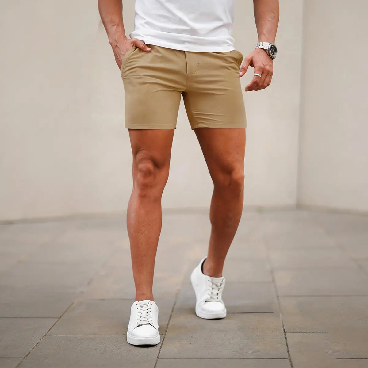 FlexStride – Modern Tapered Casual Chino Shorts