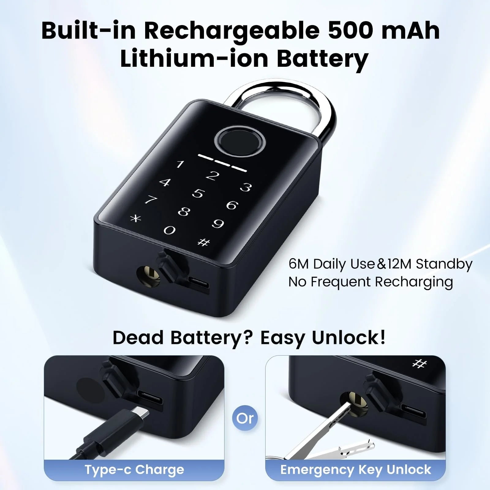 GateShield – Premium Fingerprint Security Gate Lock