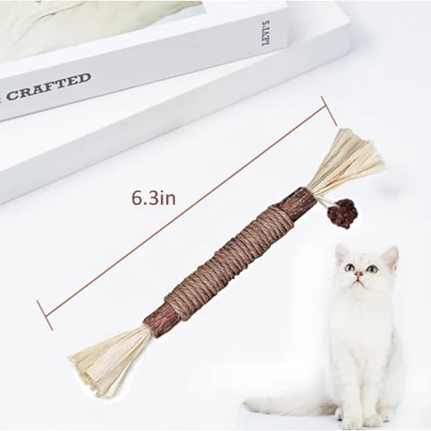DJIWJDCDA Natural Silvervine Stick Cat Chew Toy