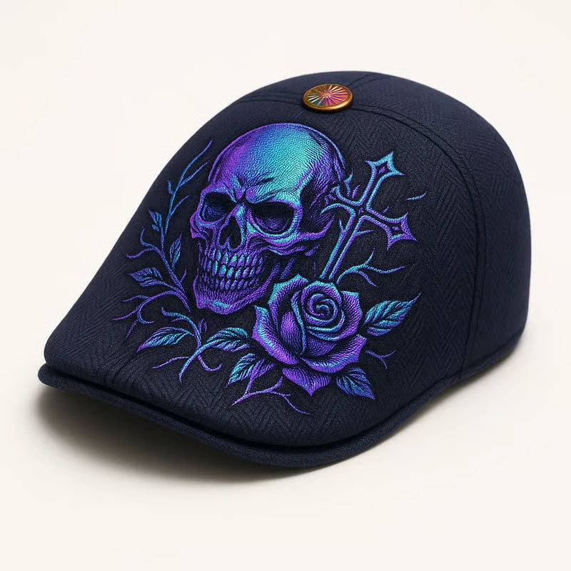 NobleThorn – Heritage Skull Flat Cap