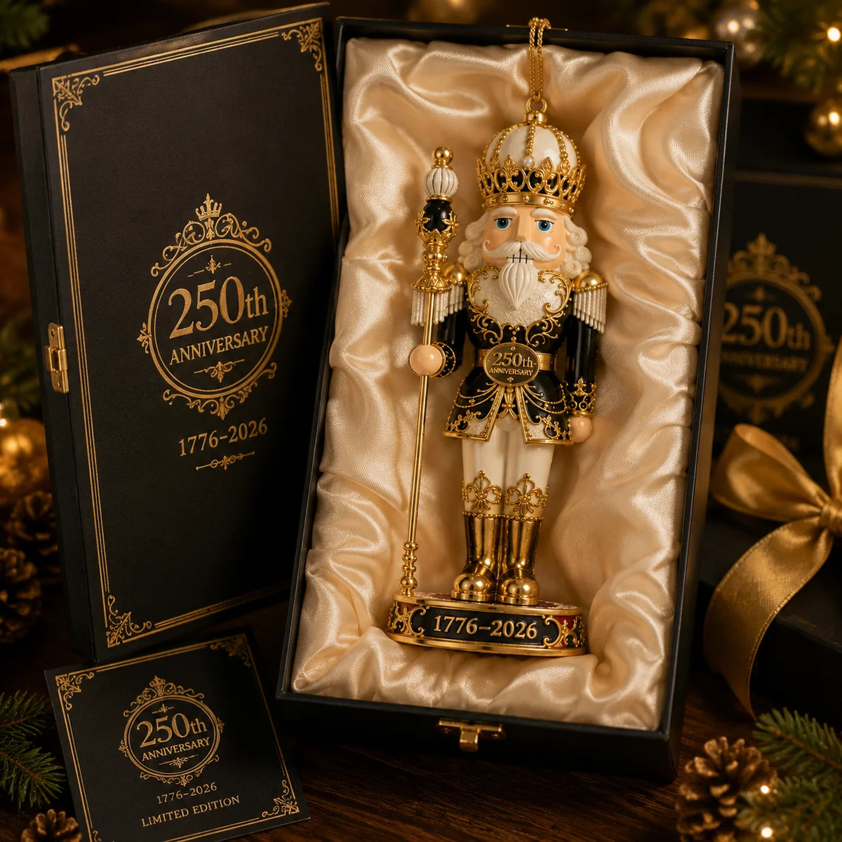 FreedomKing – 250th Anniversary Patriotic Christmas Ornament