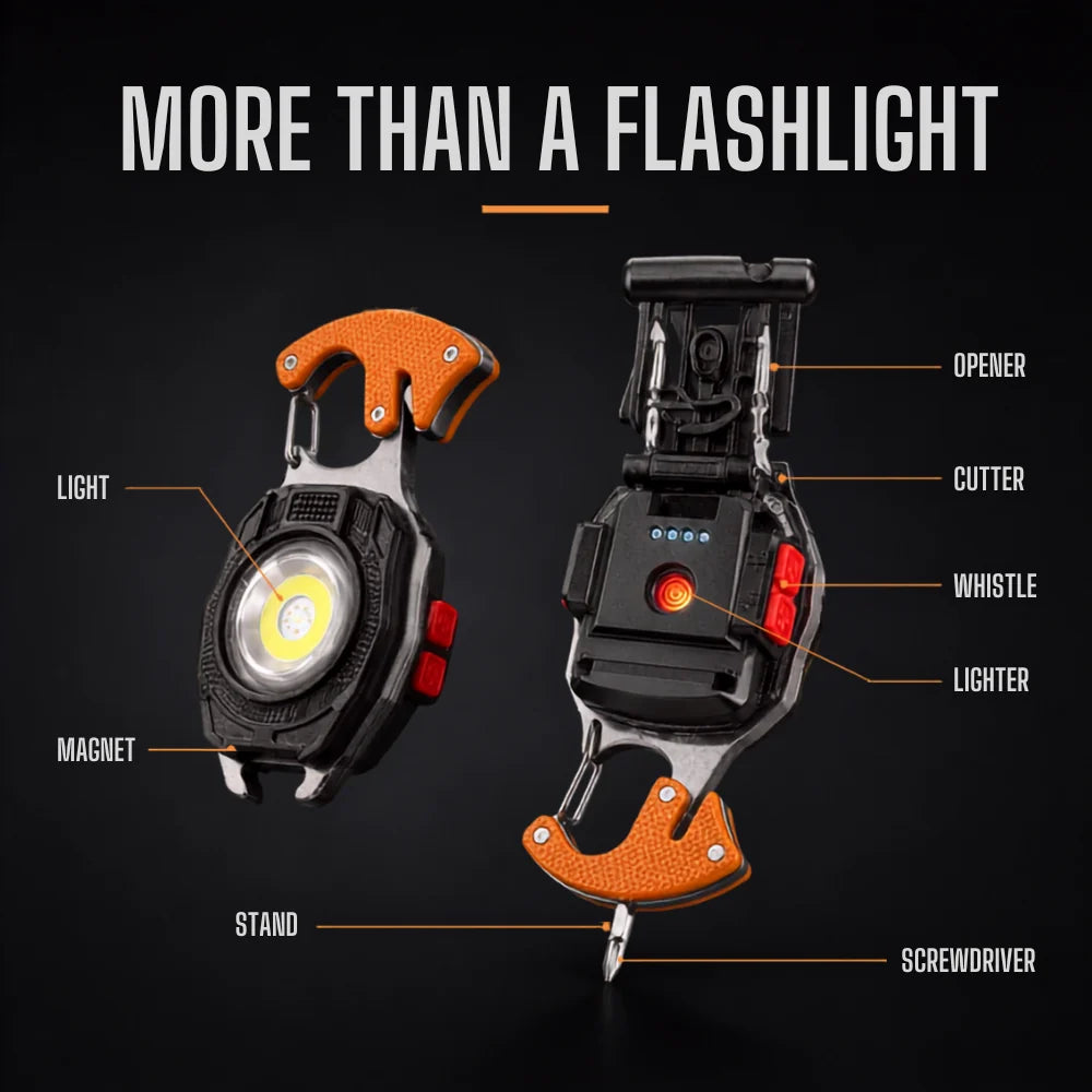 LuminoGear – 8-In-1 Multifunctional Keychain Flashlight