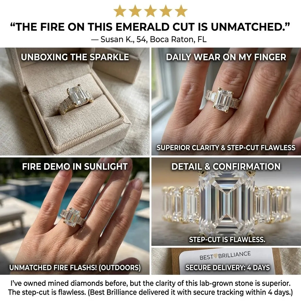 Lumière – Classic Emerald Cut Luxury Diamond Ring