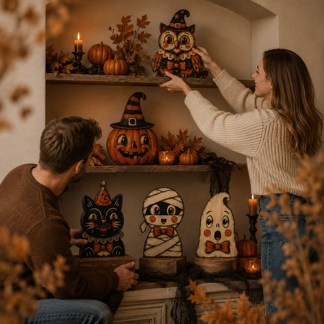 HarvestHeirloom – Vintage Holiday Wooden Figurine Collection